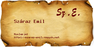 Száraz Emil névjegykártya