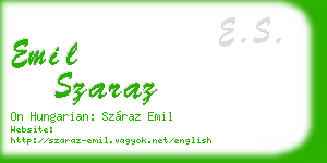 emil szaraz business card